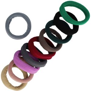Haarsoires Haarelastieken basic - Endless Multicolor Mix - Beige grijs paars rood groen zwart - Set van 10 - Eenvoudige Haar Elastieken voor Dagelijks Gebruik