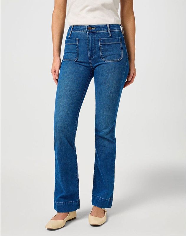 Wrangler 112362666 Flare Fit Spijkerbroek Blauw 26 / 32 Vrouw