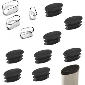 Zwarte Pluggen en Siliconen Caps - Bescherming voor Meubels - Set van 50 - Hoogwaardig Materiaal