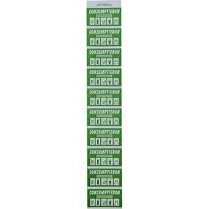 CombiCraft Hele consumptiebon op strip groen (50x28 mm) - per 1000 bonnen