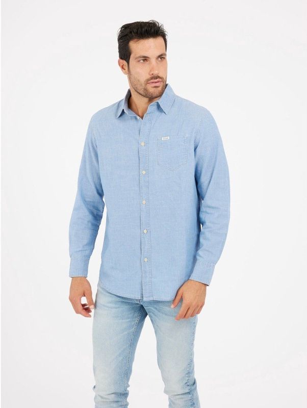 Guess Ronnie blauw shirt