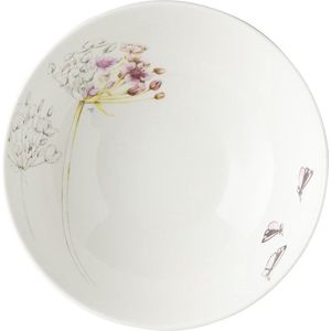 Marjolein Bastin Sketch of Nature - Schaal Zwanenbloem en Vlinder - Ø 23 cm