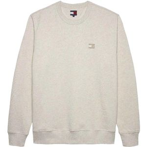 Tommy Jeans - Badge Regular Fit Sweatshirt - Grijs - 100% Gerecycled Katoen