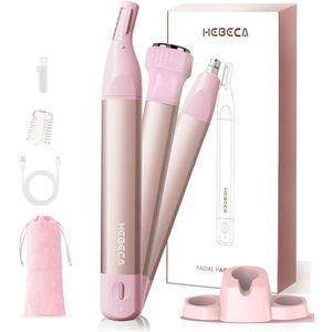 Draagbare 3-in-1 Neushaartrimmer voor Vrouwen - Waterdicht en Oplaadbaar met Reistas