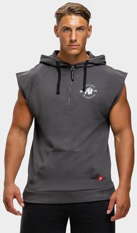 Gorilla Wear - Huntley - Mouwloze Hoodie - Grijs