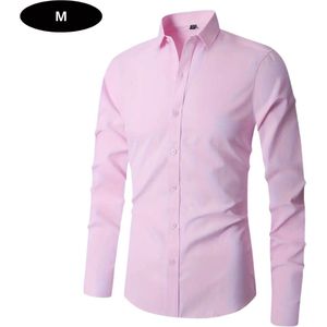 Nivard Overhemd Heren - Volwassenen - Lange Mouwen - Strijkvrij - Lange Mouw - Roze - Maat M