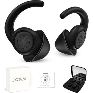 Sleep Earplugs - Anti-Snoring - Ear Protection - High Noise Reduction (35dB) - 2 Sizes M/L - BPA Free Silicone - Black