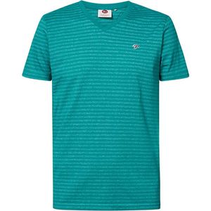 Petrol Industries - Heren Gestreept T-shirt - Groen - Maat S