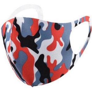 Herbruikbare Mondkapjes| camouflage kleur | Wasbaar gezichtsmasker | Face Mask |Mondmasker | 100% Katoen | Niet-Medische| Rood