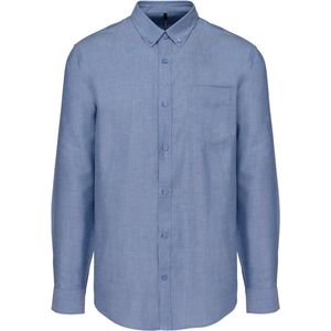 Kariban Heren Oxford overhemd lange mouwen K533 - Oxford Cobalt Blue - XXL