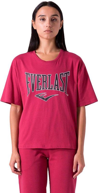 Everlast Oversize Logo T-shirt Met Korte Mouwen Roze XS Vrouw