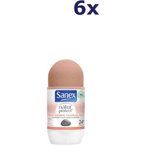 Sanex Natur Protect Sensitive Roll-on Deodorant - 6 x 50 ml