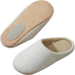Katoenen pantoffels - Binnenpantoffels - Instapper - Suède - Comfortabel en stil - Zachte zool - Eenvoudig ontwerp - Geschikt voor alle seizoenen - Unisex - Beige - Maten 35-37