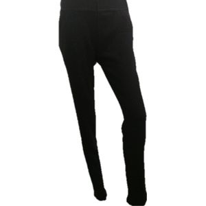 Dames - Broek - Warme Thermo Comfortbroek - 7/8 - Jegging - Gevoerd - Kleur Zwart - Maat L-XL 40-42
