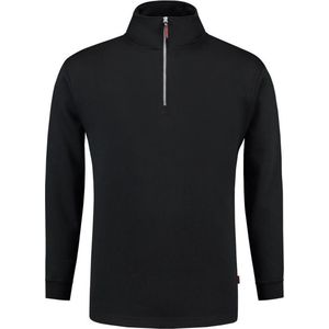 Tricorp Sweater ritskraag - Casual - 301010 - Zwart - maat 3XL
