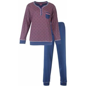 Irresistible Dames Pyjama - Polo Sluiting - Katoen - Blauw - Maat M