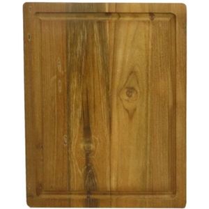 Snijplank naturel met groef - 35x25x3 - Naturel - Oud Teakhout