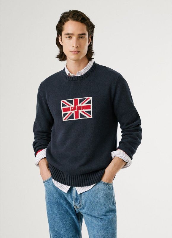 Pepe Jeans - Patrick - Trui - Marineblauw - Katoen