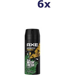 6x Axe Deospray Wild Mojito and cedarwood 150ML