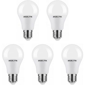 Asalite - LED Lamp A70 - E27 Fitting - 18W - 1620 Lumen - 6500K Koud Wit Daglicht - 5 stuks
