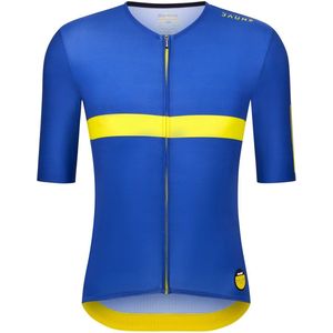Santini Maillot Jaune Col De La Madeleine 2025 Korte Mouw Wielertrui Blauw L Man,Vrouw