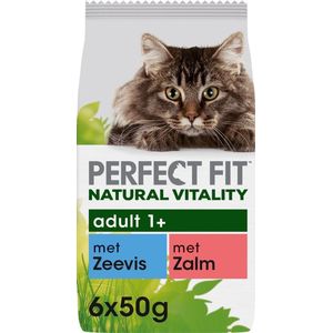 Perfect Fit Adult 1+ - Natvoer Kat - Zalm & Zeevis - 36 x 50 g