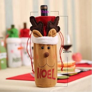 Kerst Decoratie - Wijnfles Decoratie - Diner - Wijn - Fles - Wijnfleshouder - Kerstcadeau - Rendier - 1 stuk