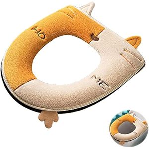 Toiletbrilhoezen met ritsen, wasbare toiletbrilhoezen, toiletbrilhoezen met handgrepen, toiletbrillen met kattenmotief, geschikt voor de meeste toiletten.