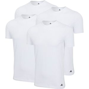 Set van 4 adidas T-shirts met ronde hals, herenondershirt, ronde hals, katoen, duurzaam