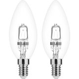 Modee E14 Halogeen Lamp - Dimbaar - Warm Wit - 28W ECO - 370 lumen - 2 stuks