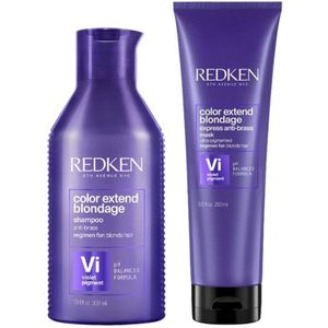 Redken Color Extend Blondage Shampoo 300ml + Express Anti-Brass Mask 250ml