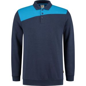 Tricorp Polo Sweater Bicolor Naden 302004 Ink / Turquoise - Maat XL