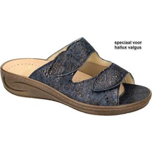 Fidelio Hallux -Dames - blauw donker - slippers & muiltjes - maat 37