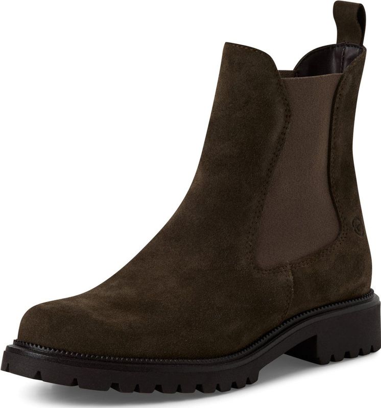 Tamaris - M2542741 - Chelsea Boot - Olijf - Leren Enkellaarzen