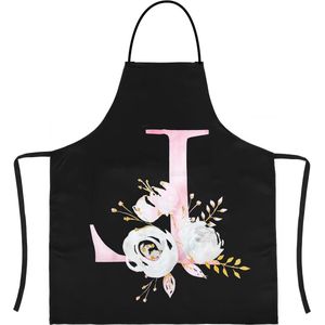 Zwarte Kook Schort voor Vrouwen - Gepersonaliseerde Waterdichte Keuken Chef Schort (1st-L) .