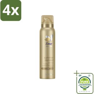Dove – Bodymousse – Summer Revived Medium-Dark – 150 ml - Voordeelverpakking - 4 stuks - Zelfbruinende bodymousse - Natuurlijke teint
