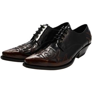 FB Fashion Boots ELOY western veterschoenen zwart rood - 36 EU