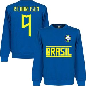 Brazilië Richarlison 9 Team Sweater - Blauw - Kinderen - 104