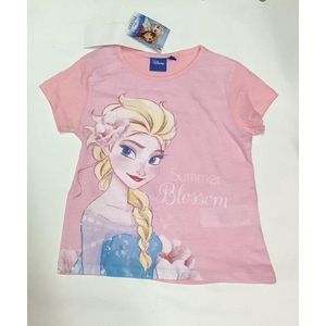 Disney Frozen t-shirt - Summer Blossom - roze - maat 122/128 (8 jaar)