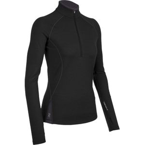Icebreaker Women's Express LS Half Zip black/panther Maat S