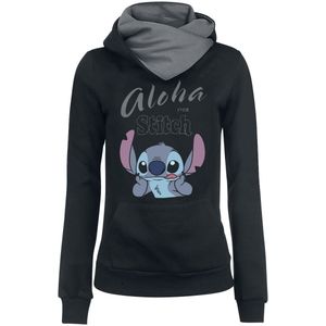Lilo & Stitch Aloha Dames Trui met capuchon - zwart/grijs - XS