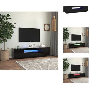 vidaXL TV-meubel Hifi - RGB LED-verlichting - Zwart - 160 x 35 x 40 cm (B x D x H) - USB-aansluiting - Kast