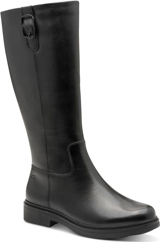 TAMARIS - Bottes Longues - Zwart - Comfortabel - Platte Schoenen