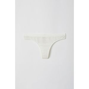 Woody - Ondergoed dames NDRWR - String - Ivoor - XS