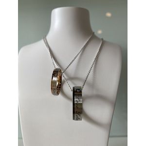 Schitterende Zilveren SET Halskettingen + Ringen Love Token