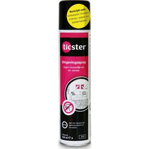 Ticster Effectieve Vlooien Spray voor Langdurige Vlooienlarven- en Eierenbestrijding met Ticster Omgevingsspray