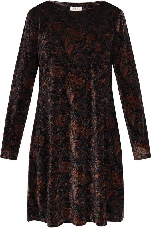 usha FESTIVAL Jurk  donkerrood / zwart