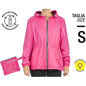 Perletti - Windbreaker - Roze - Lichtgewicht Regenjas - Recycled Polyester