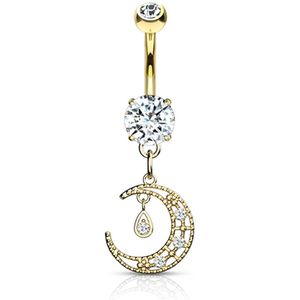Piercing Moon Crescent gold plated