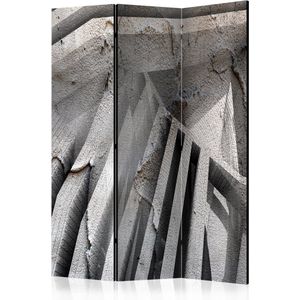 Kamerscherm - Scheidingswand - Vouwscherm - Beton 3D [Room Dividers] 135x172 - Artgeist Vouwscherm